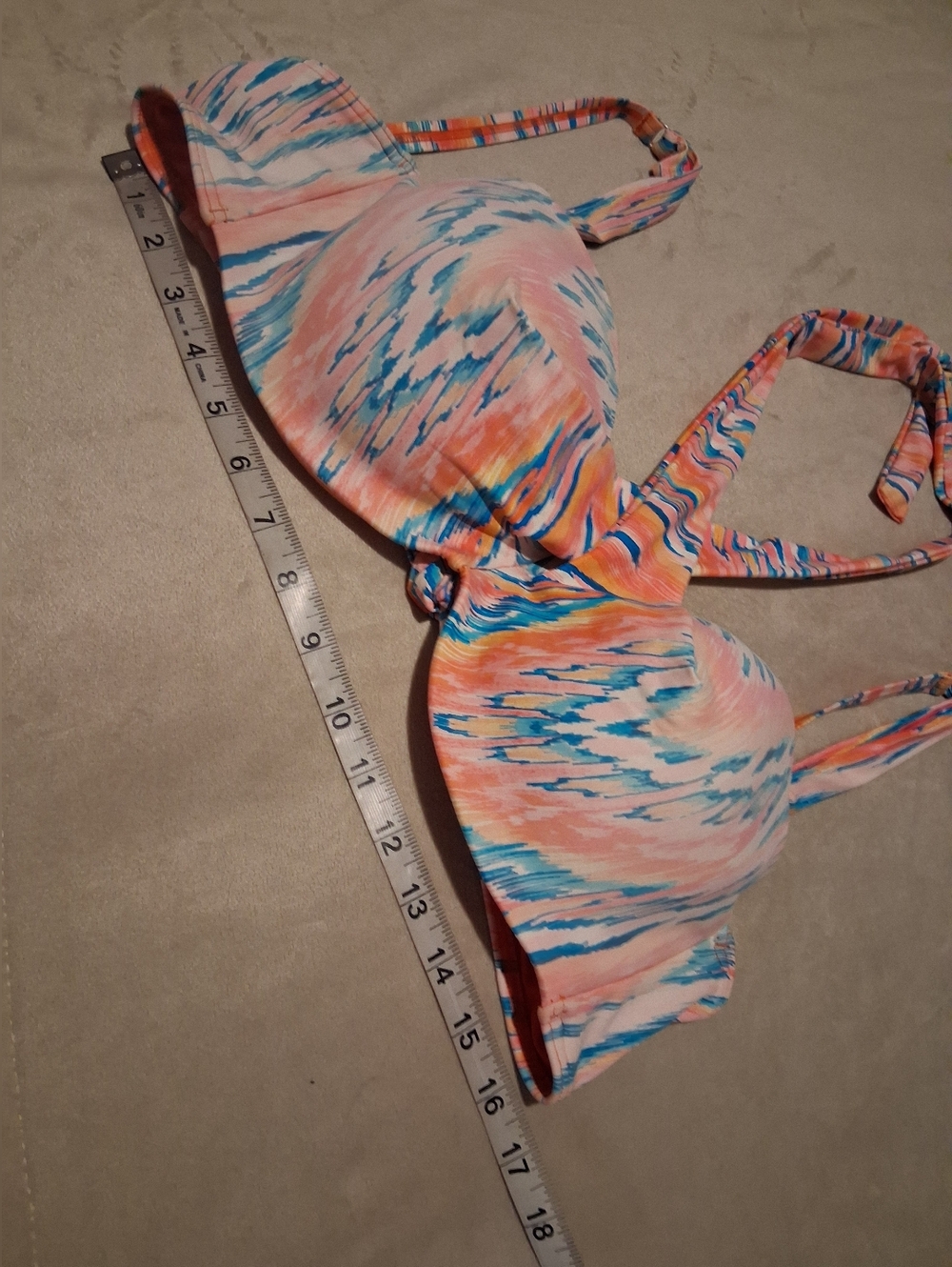 Coco Reef Pink Multi-Color Twist Front Bikini Top 36/38DD - Picture 7 of 10